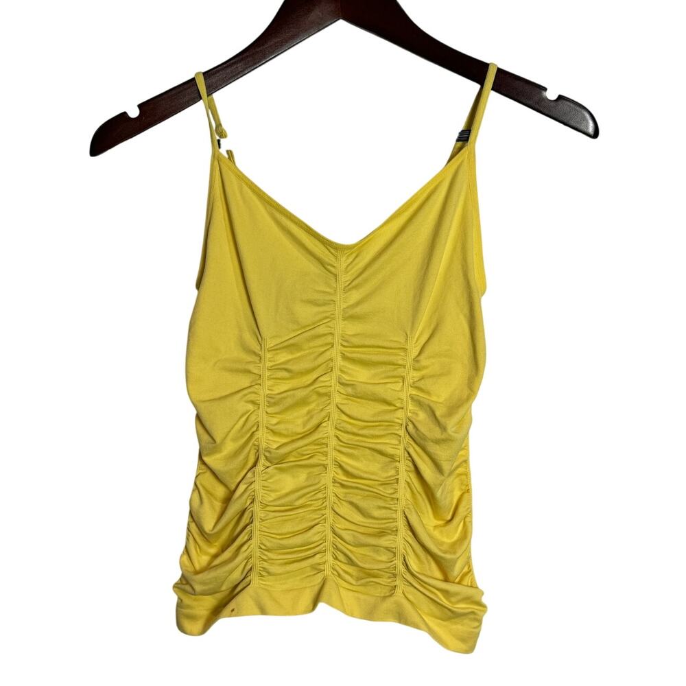Y2K 2000s VTG MAXAZARIA Yellow Ruched Tank One Size See Condition